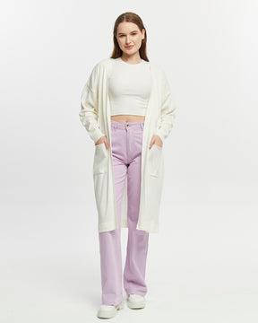 Tamba - Leichter Sommer Cardigan/Strickjacke - Creme