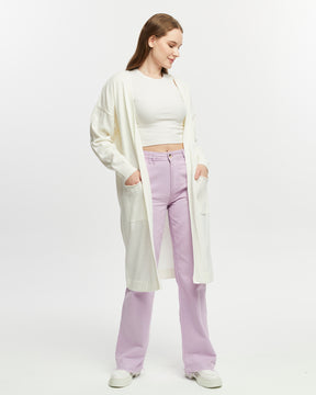 Tamba - Leichter Sommer Cardigan/Strickjacke - Creme
