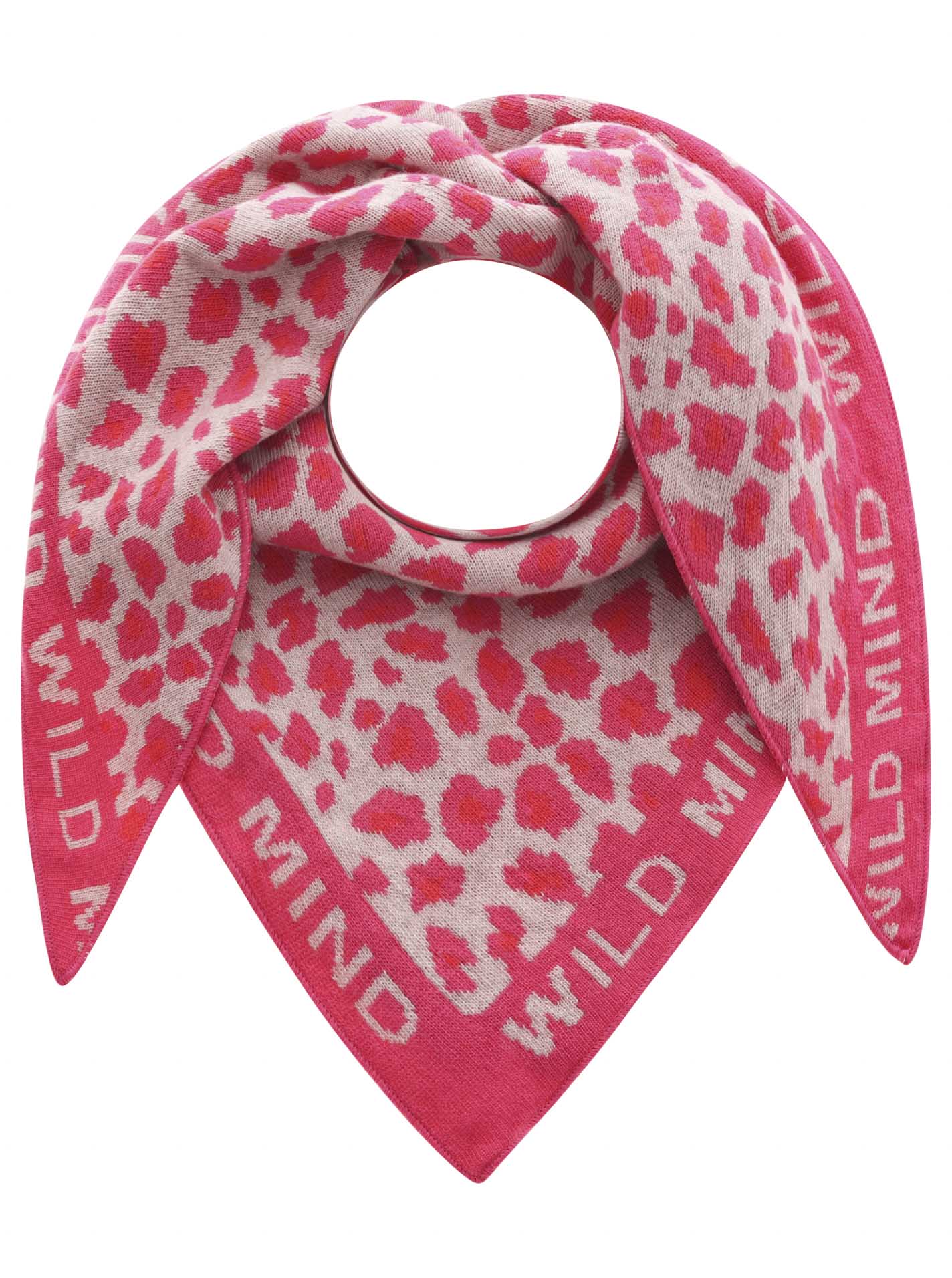 Zwillingsherz Schal - Dreieckstuch "Leo Wild Mind" Kaschmir - Pink