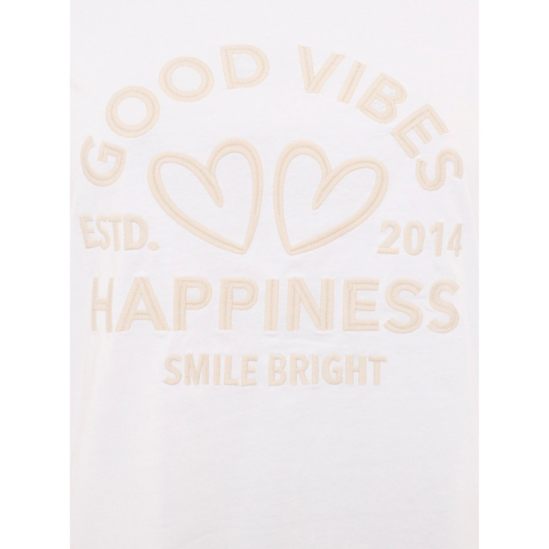 Zwillingsherz - T-Shirt "Happiness Vibes" - Weiß
