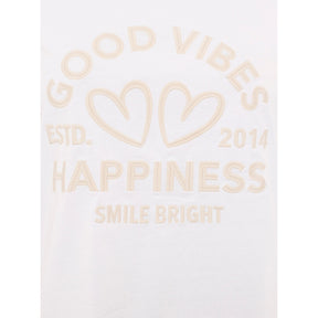 Zwillingsherz - T-Shirt "Happiness Vibes" - Weiß