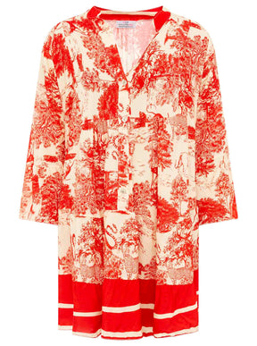 Zwillingsherz - Viskose Kleid "Safari" - Rot (SuperSale - keine Retoure)