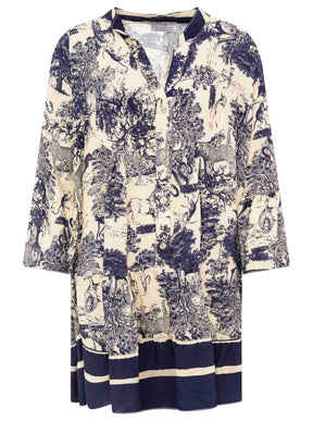 Zwillingsherz - Viskose Kleid "Safari" - Navy (SuperSale - keine Retoure)