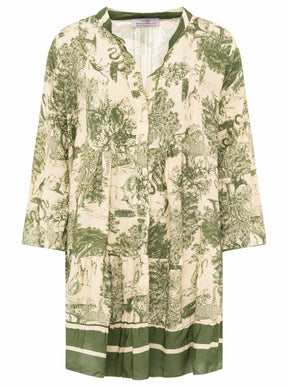 Zwillingsherz - Viskose Kleid "Safari" - Grün (SuperSale - keine Retoure)