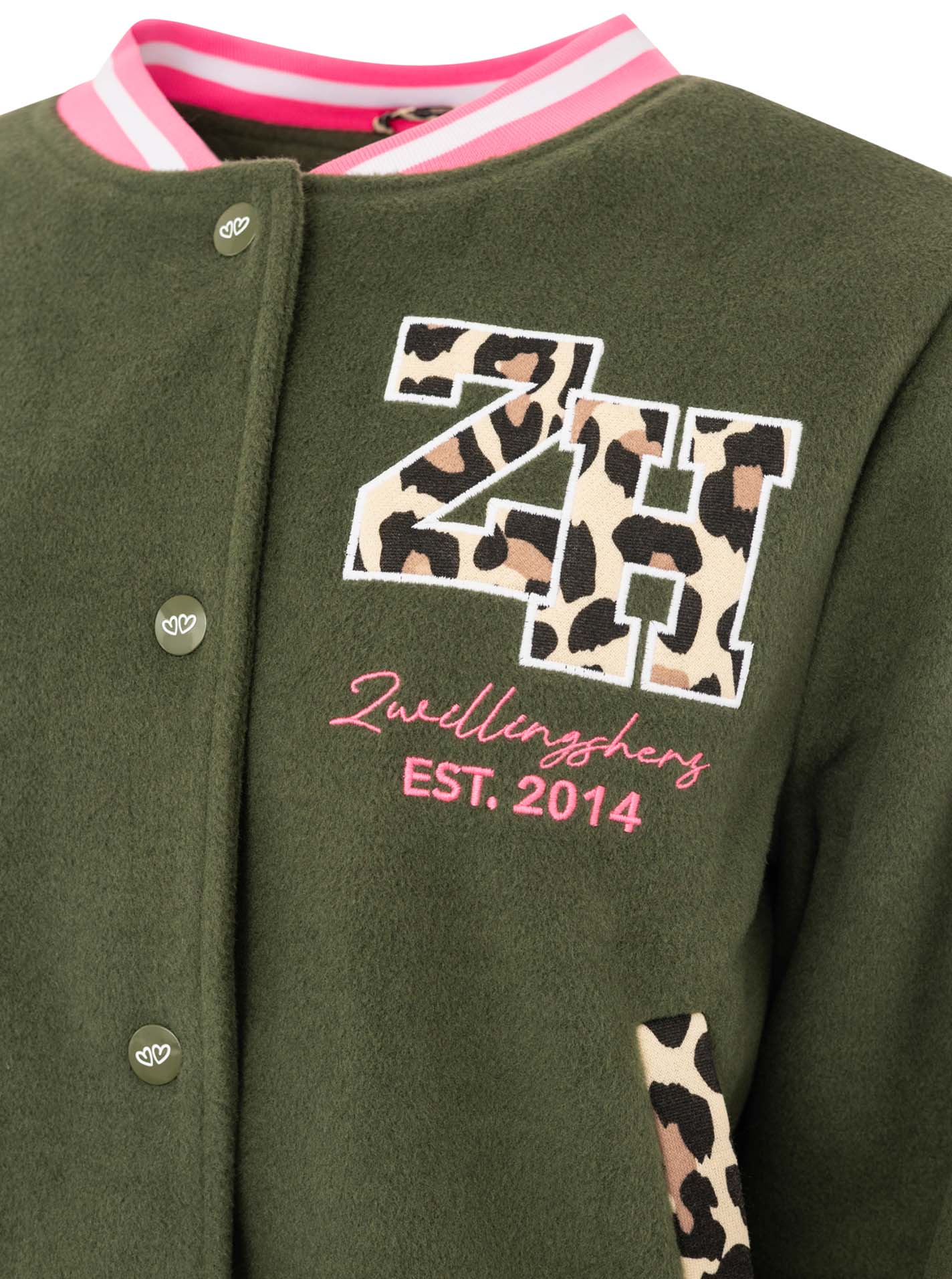 Zwillingsherz Bomberjacke "College Leo" - Khaki