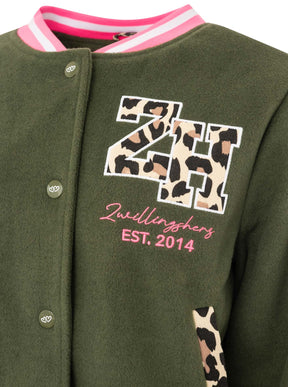Zwillingsherz Bomberjacke "College Leo" - Khaki