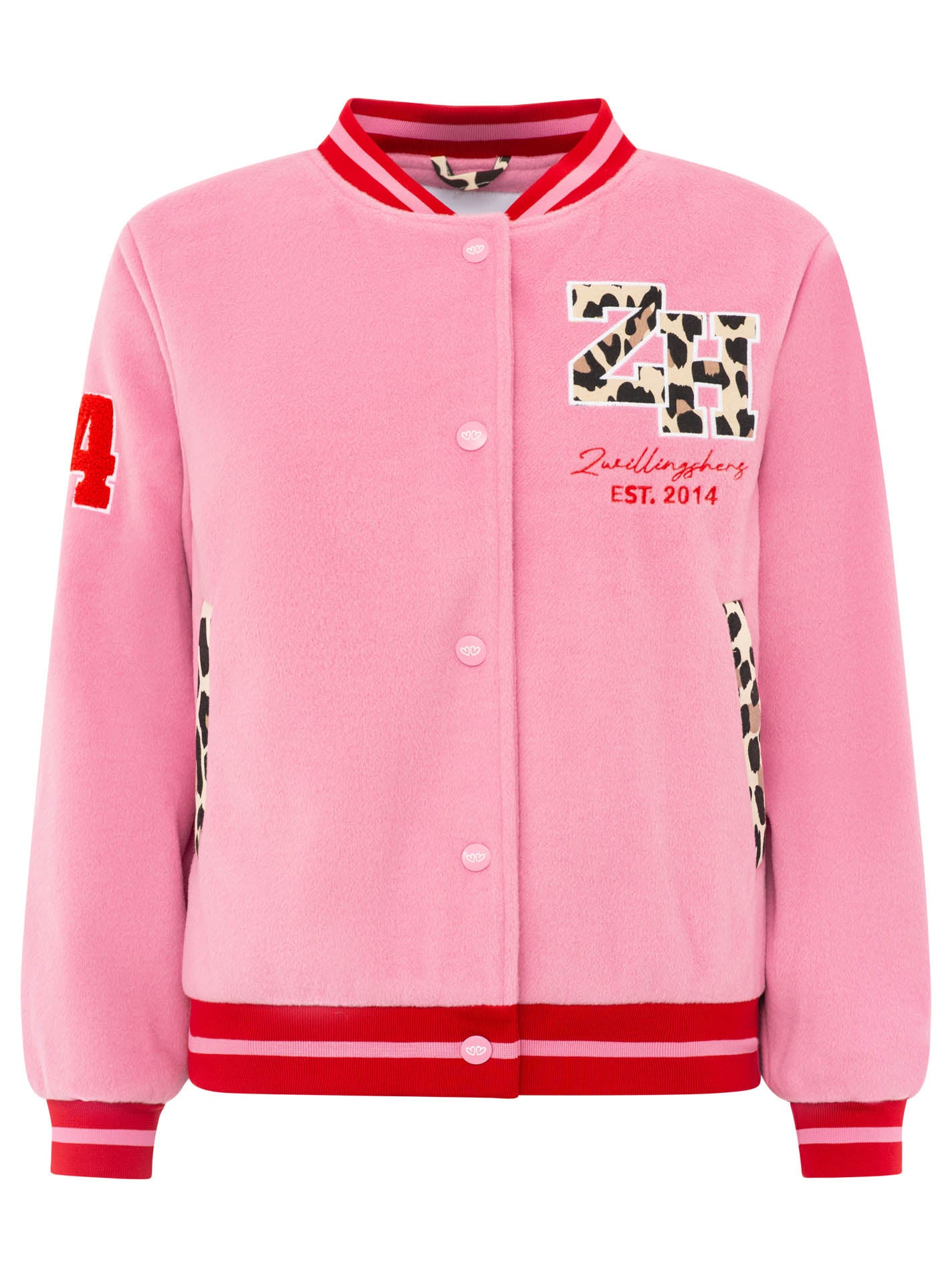 Zwillingsherz Bomberjacke "College Leo" - Pink