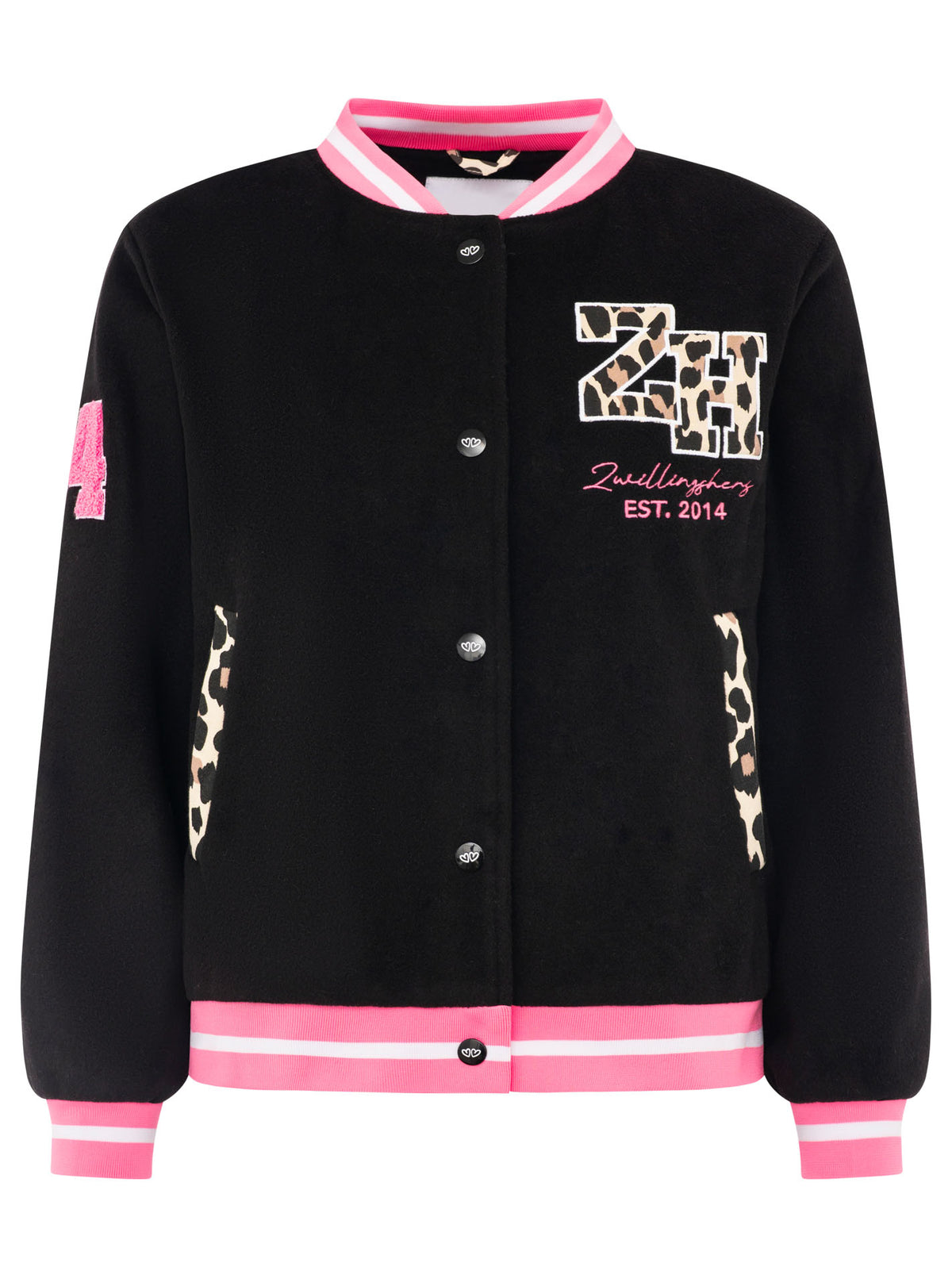 Zwillingsherz Bomberjacke "College Leo" - Schwarz
