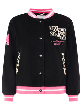 Zwillingsherz Bomberjacke "College Leo" - Schwarz
