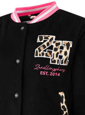 Zwillingsherz Bomberjacke "College Leo" - Schwarz
