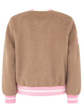 Zwillingsherz Bomberjacke "College Leo" - Taupe
