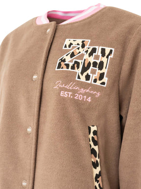Zwillingsherz Bomberjacke "College Leo" - Taupe