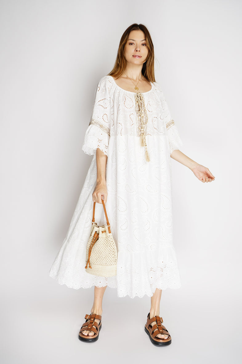 Boho Kleid - Weiß
