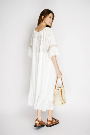 Boho Kleid - Weiß