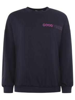Zwillingsherz - Pullover "Good Vibes Smile" - Dunkelblau - CYBER DEAL