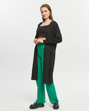 Leichter Sommer Cardigan - Schwarz