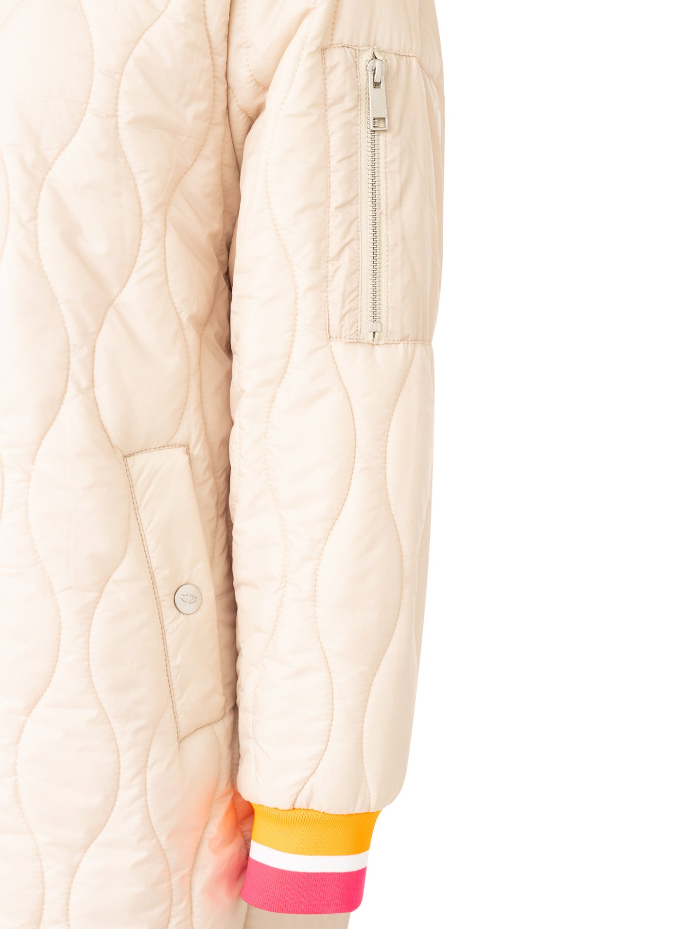 Zwillingsherz - Bombermantel "Shine Hope Smile" - Beige