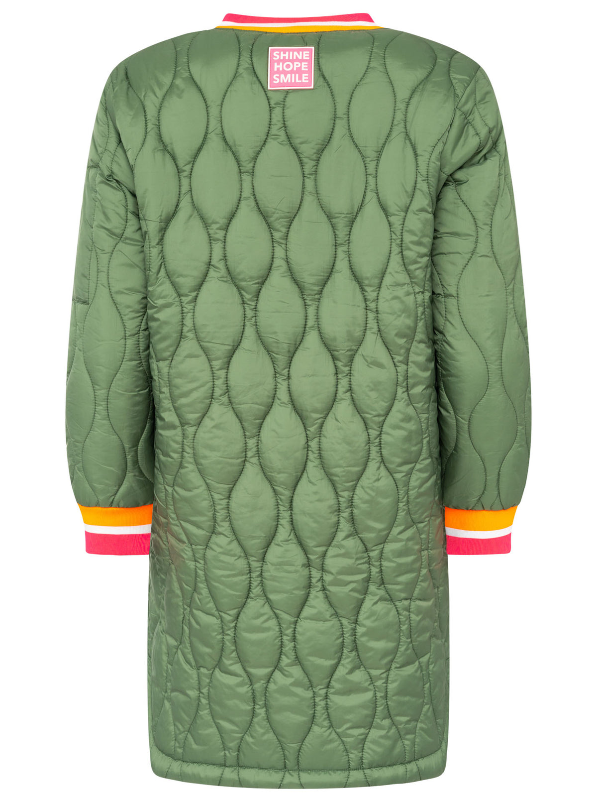 Zwillingsherz - Bombermantel "Shine Hope Smile" - Khaki