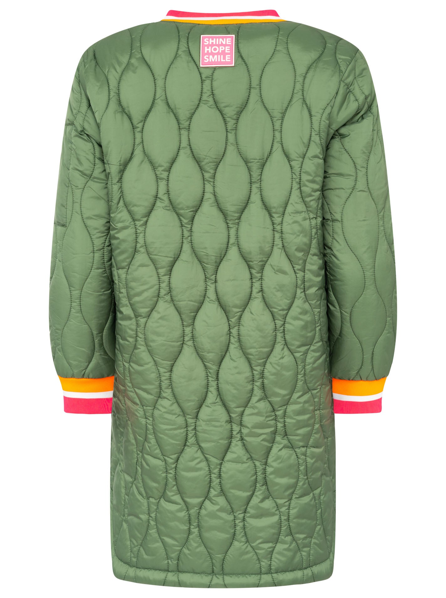 Zwillingsherz - Bombermantel "Shine Hope Smile" - Khaki