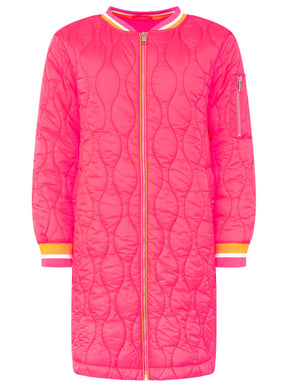 Zwillingsherz - Bombermantel "Shine Hope Smile" - Neonpink