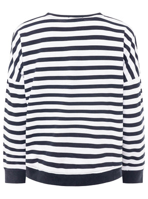Zwillingsherz - V-Neck "Streifen ZH" - Marine
