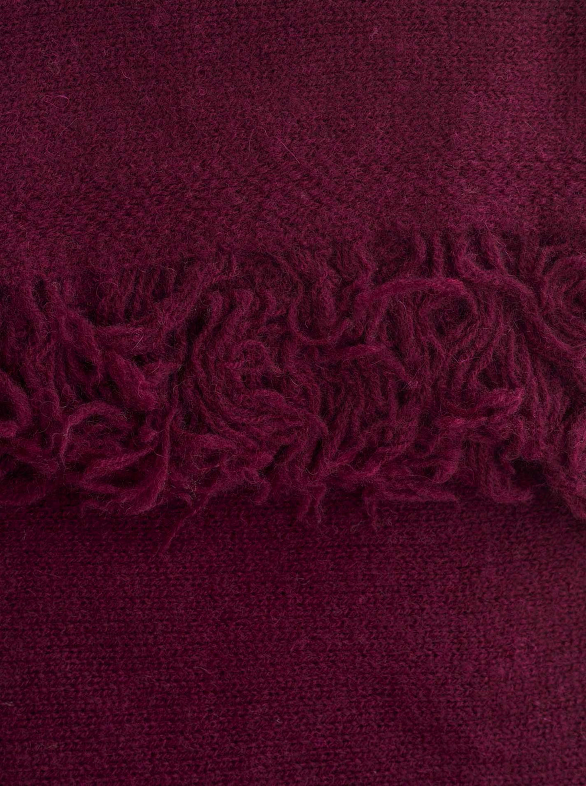 Zwillingsherz 100% Cashmere/Kaschmir Fransenschal - Bordeaux