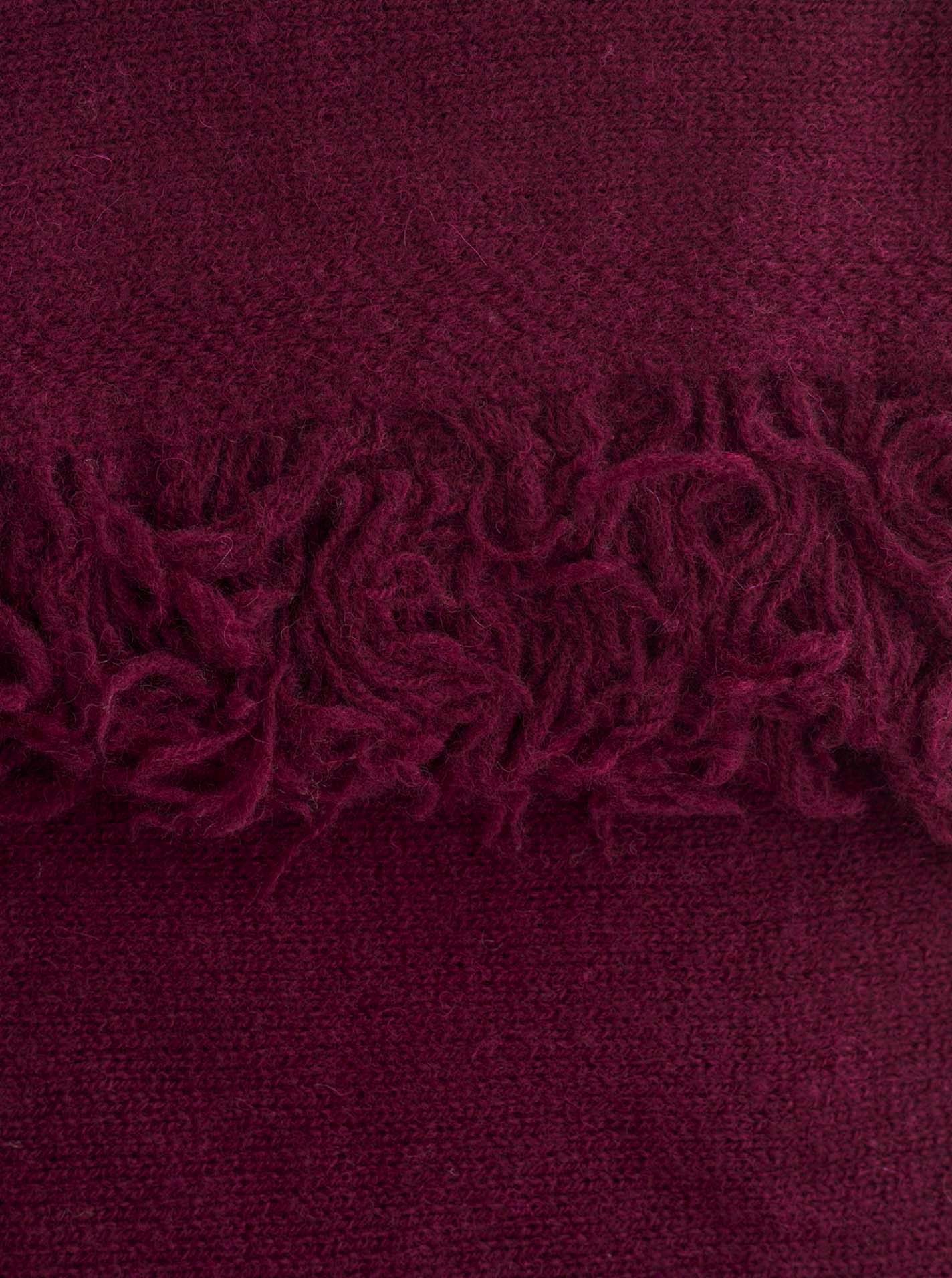 Zwillingsherz 100% Cashmere/Kaschmir Fransenschal - Bordeaux