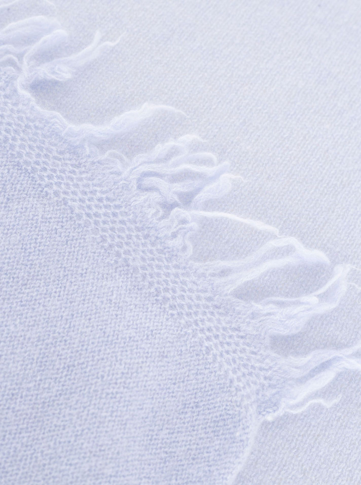 Zwillingsherz 100% Cashmere/Kaschmir Fransenschal - Hellblau