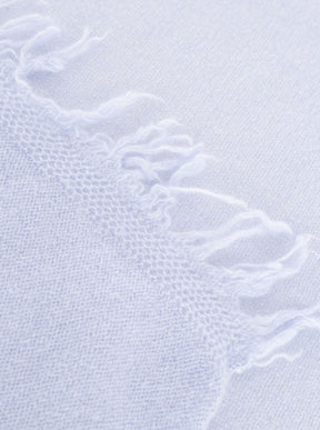 Zwillingsherz 100% Cashmere/Kaschmir Fransenschal - Hellblau