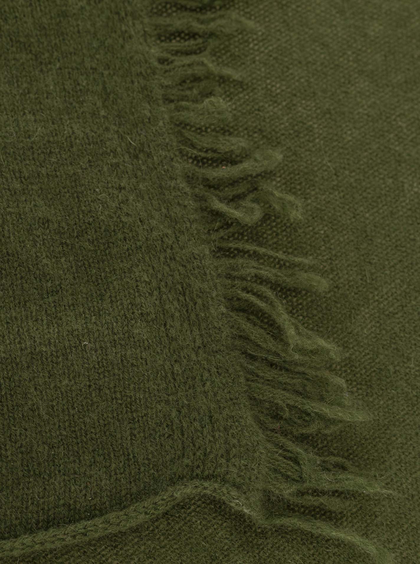 Zwillingsherz 100% Cashmere/Kaschmir Fransenschal - Olive