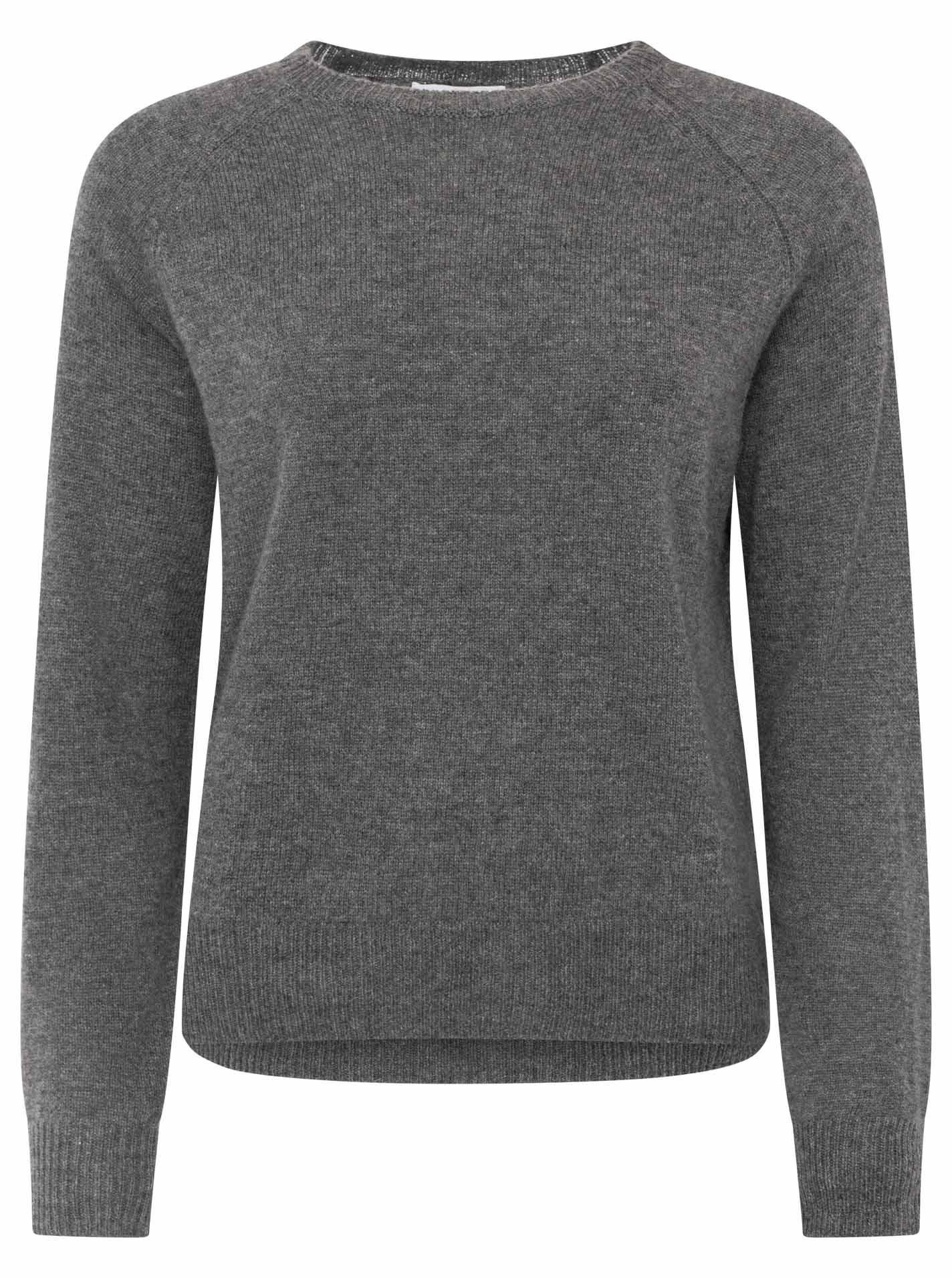 Zwillingsherz Kaschmir Rundhals Pullover (100% Cashmere) - Anthrazit