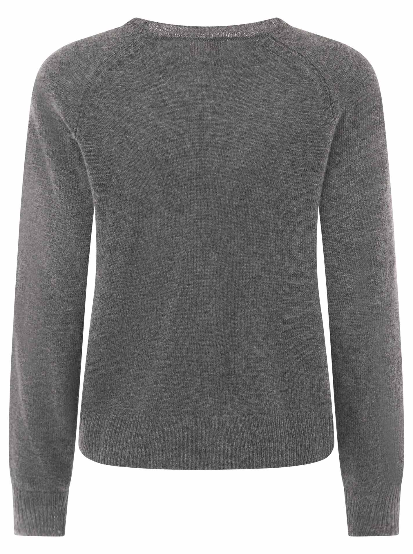 Zwillingsherz Kaschmir Rundhals Pullover (100% Cashmere) - Anthrazit