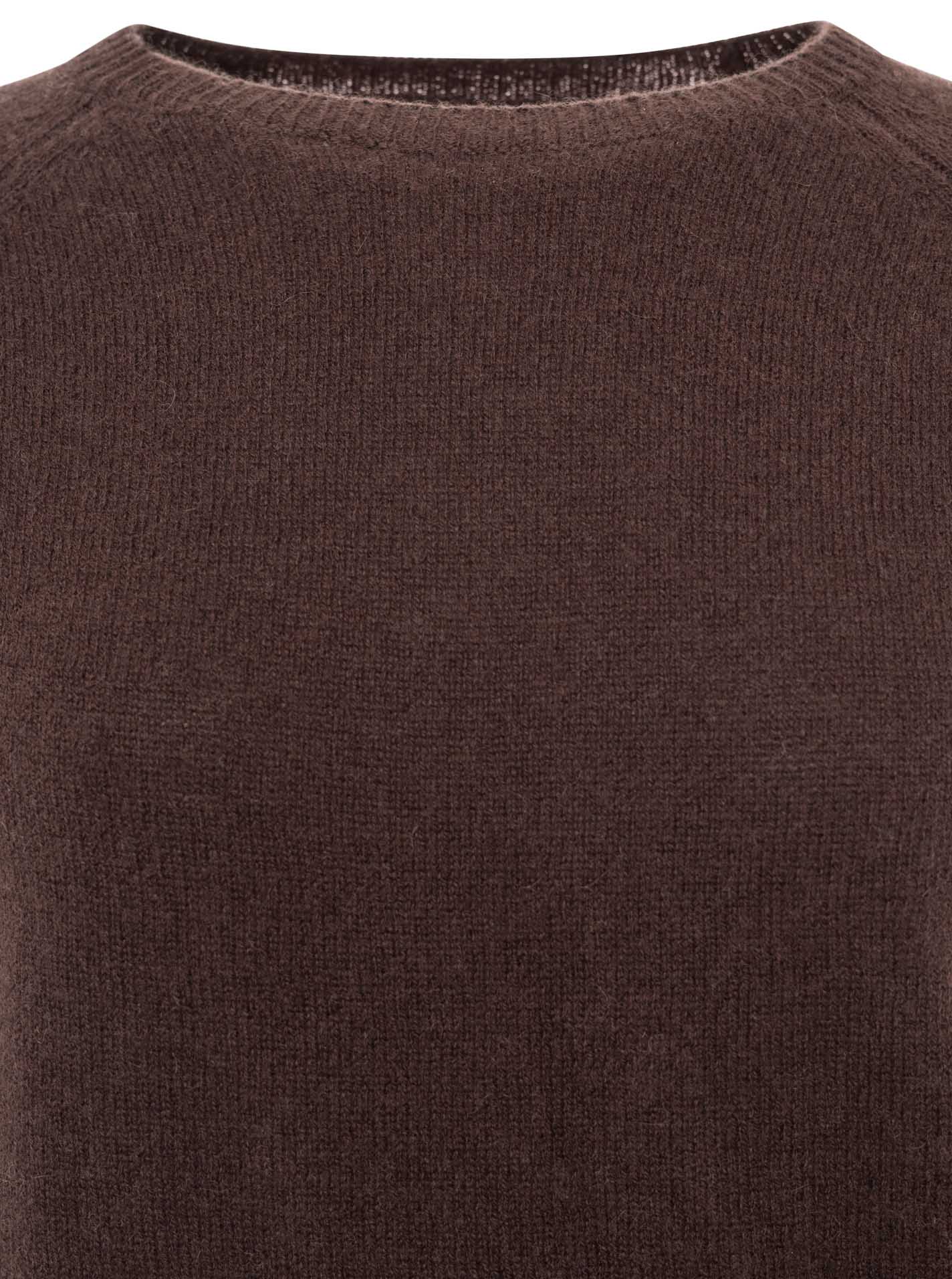 Zwillingsherz Kaschmir Rundhals Pullover (100% Cashmere) - Braun
