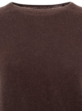 Zwillingsherz Kaschmir Rundhals Pullover (100% Cashmere) - Braun