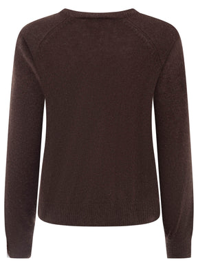 Zwillingsherz Kaschmir Rundhals Pullover (100% Cashmere) - Braun