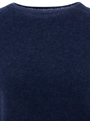 Zwillingsherz 100% Kaschmir / Cashmere Pullover - Marine