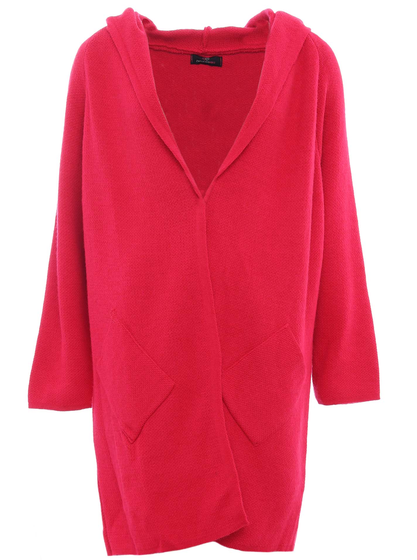 Zwillingsherz - Hochwertige Strickjacke mit Kapuze Annabell - Fuchisa