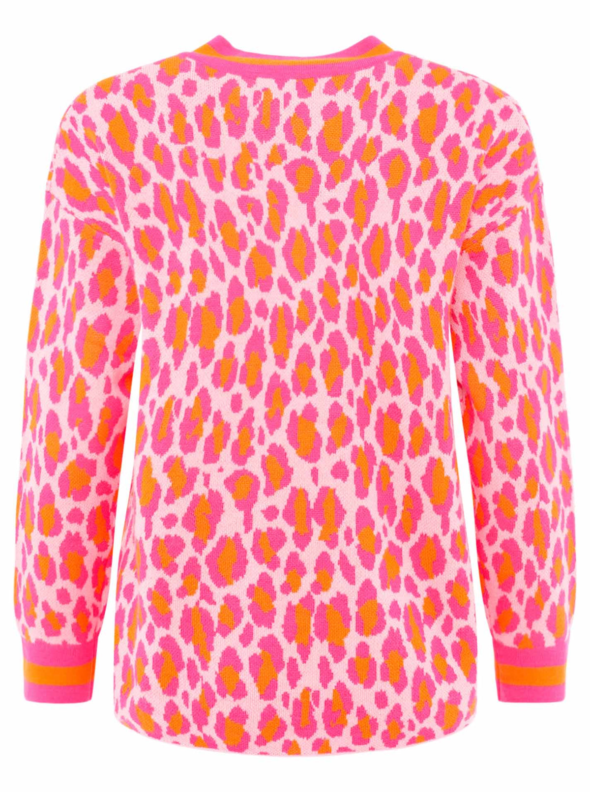 Zwillingsherz -  Sweatshirt / Pullover Leo/Leopard - Pink/Orange