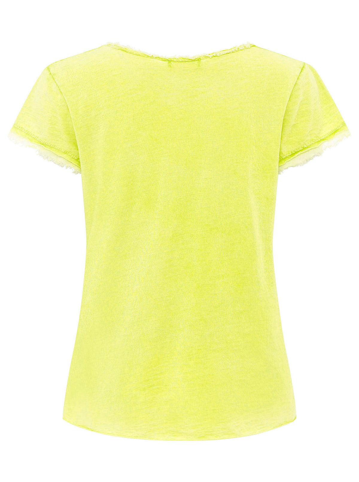 Zwillingsherz Damen T-Shirt in Gelb, Rückansicht