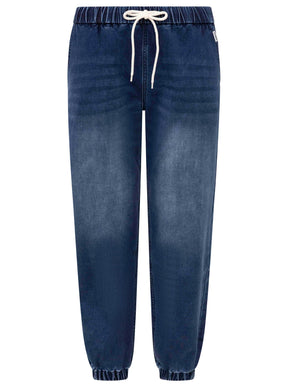 Zwillingsherz Bequeme Jeans Joggi Dunkelblau – Ansicht 1