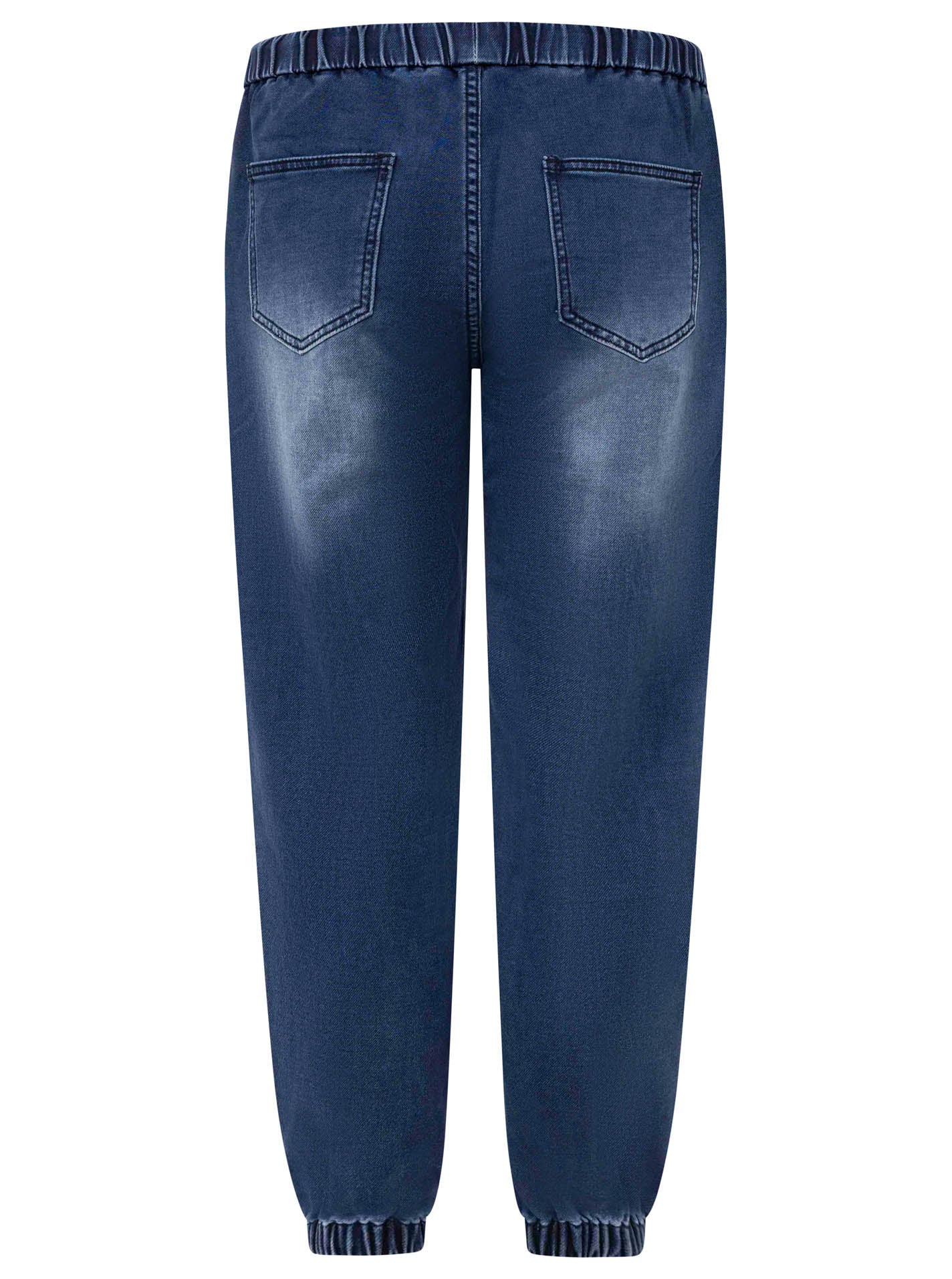 Zwillingsherz Bequeme Jeans Joggi Dunkelblau – Ansicht 2