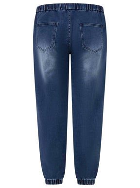 Zwillingsherz Bequeme Jeans Joggi Dunkelblau – Ansicht 2