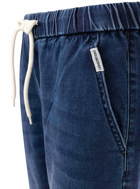 Zwillingsherz Bequeme Jeans Joggi Dunkelblau – Ansicht 3