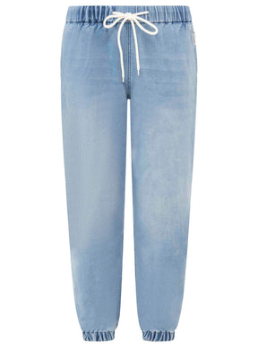 Zwillingsherz Bequeme Jeans Joggi Hellblau – Ansicht 1