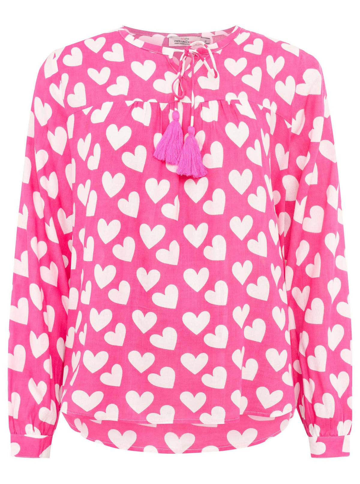 Zwillingsherz - Langarmbluse Herz Classic - Pink