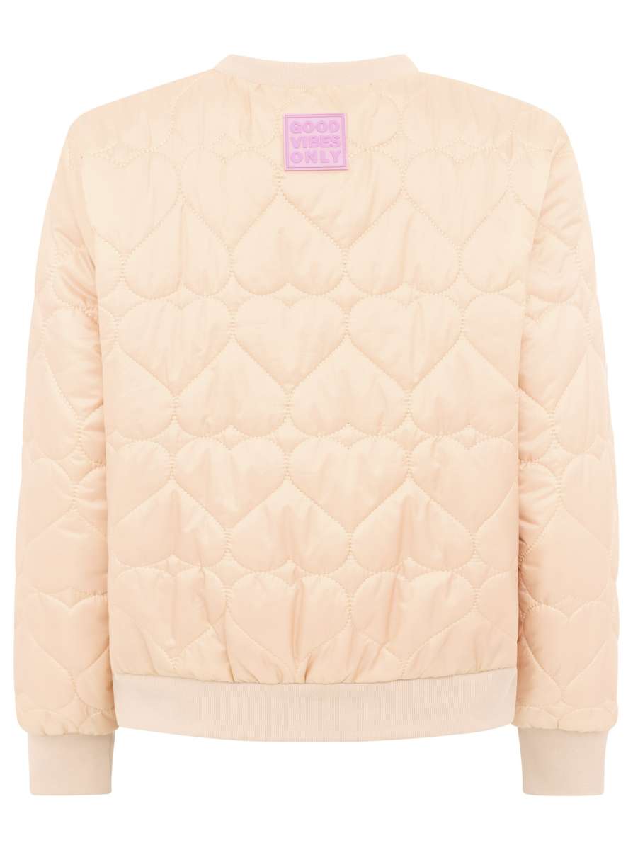 Zwillingsherz Bomberjacke Steppjacke Be Happy in Beige – stylische Damenjacke