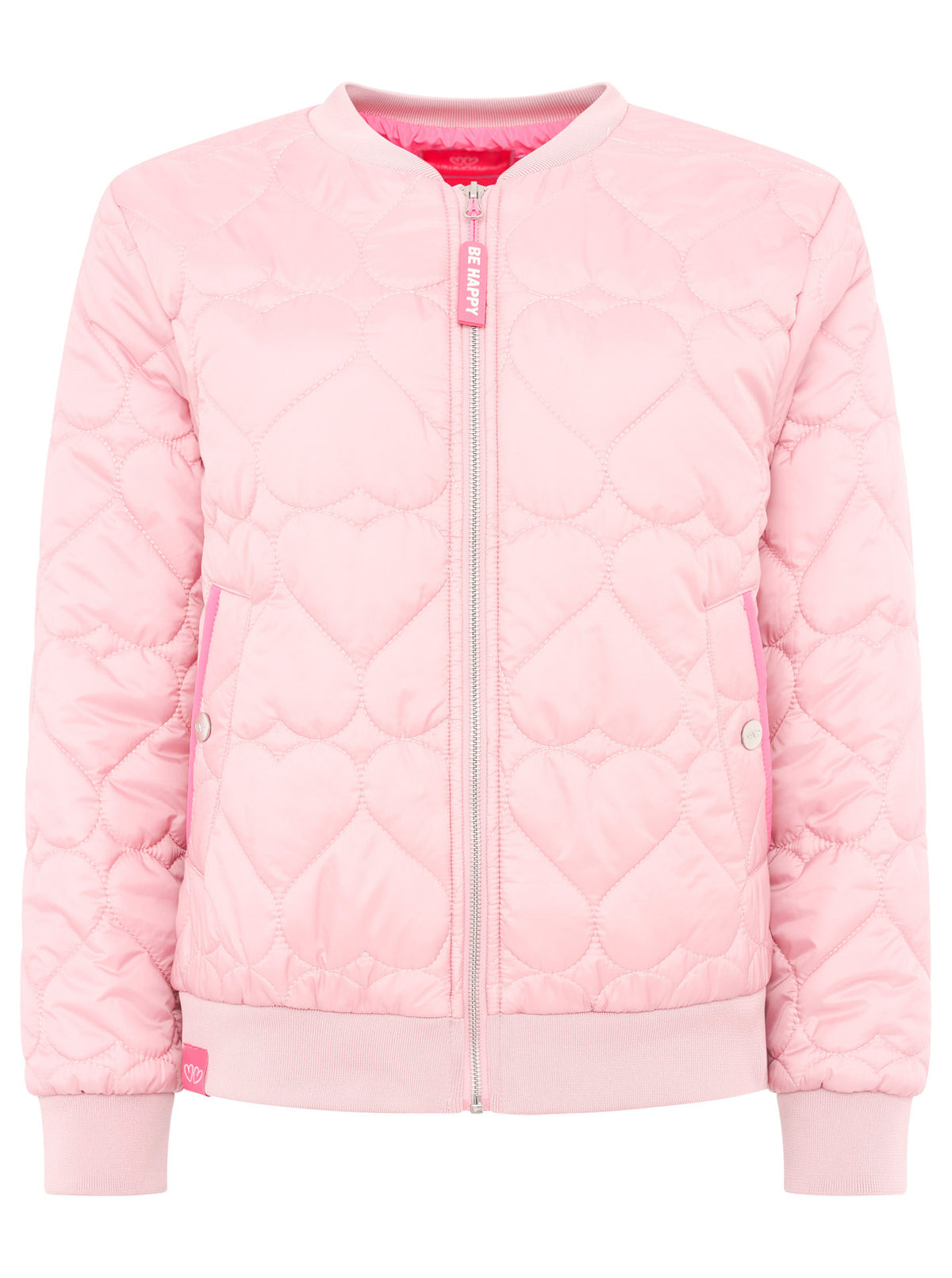 Zwillingsherz Bomberjacke Be Happy in Rosa – leichte Steppjacke für einen femininen Look