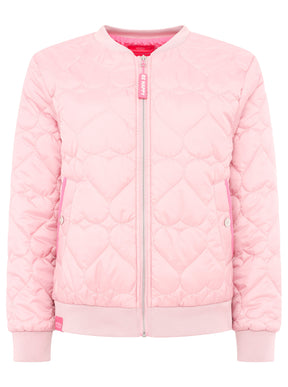Zwillingsherz Bomberjacke Be Happy in Rosa – leichte Steppjacke für einen femininen Look