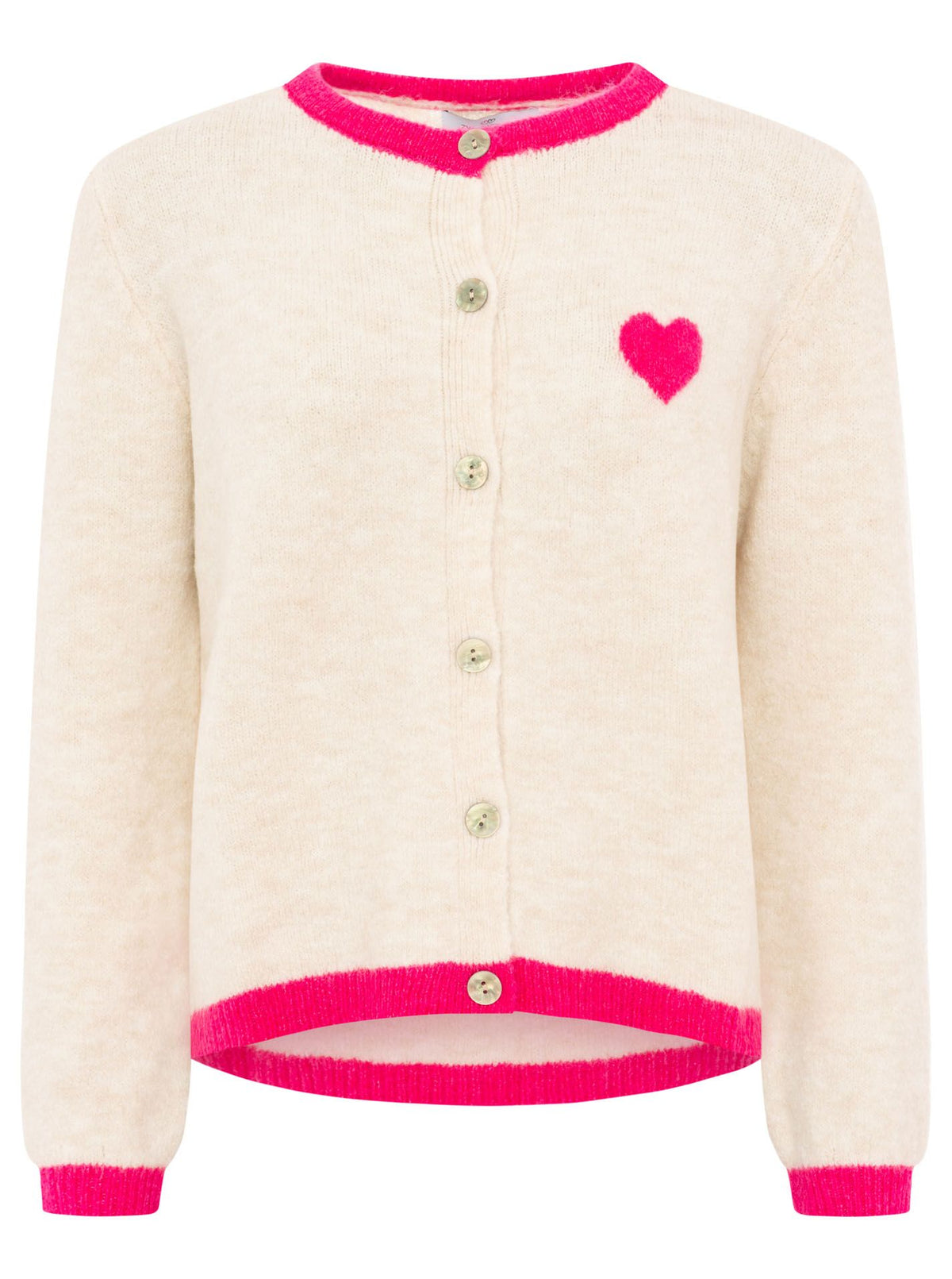 Zwillingsherz - Wollcardigan Herz - Beige