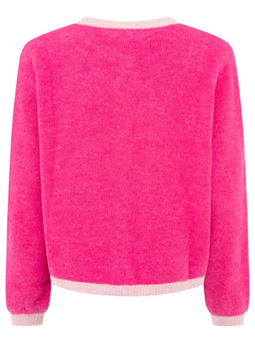 Zwillingsherz - Wollcardigan Herz - Pink